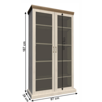 Vitrína, sosna nordická/dub divoký, ROYAL WS