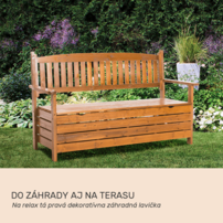 Záhradná lavička, hnedá, 150cm, AMULA