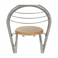 Barová stolička, buk/alumínium, BOXER