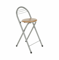 Barová stolička, buk/alumínium, BOXER