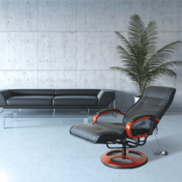 Masážne kreslo, čierne, ARTUŠ 2