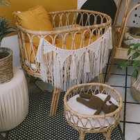 Mini ratanová/prírodná postieľka DOLLY