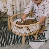 Mini ratanová/prírodná postieľka DOLLY