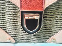 Dámska kabelka, neo mint RAFFIA