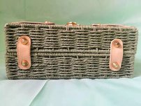 Dámska kabelka, neo mint RAFFIA