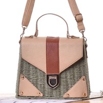 Dámska kabelka, neo mint RAFFIA
