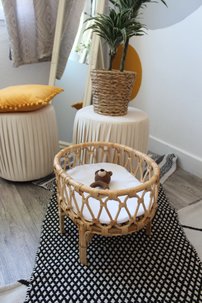 Mini ratanová/prírodná postieľka DOLLY