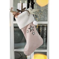 Vianočná čižma s hviezdičkami/ pink